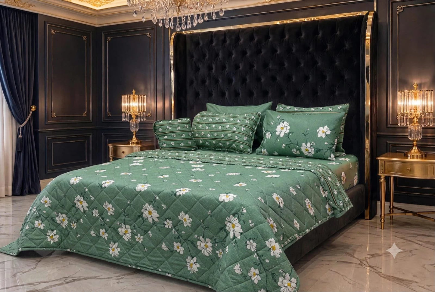 7Pc Printed Comforter Set