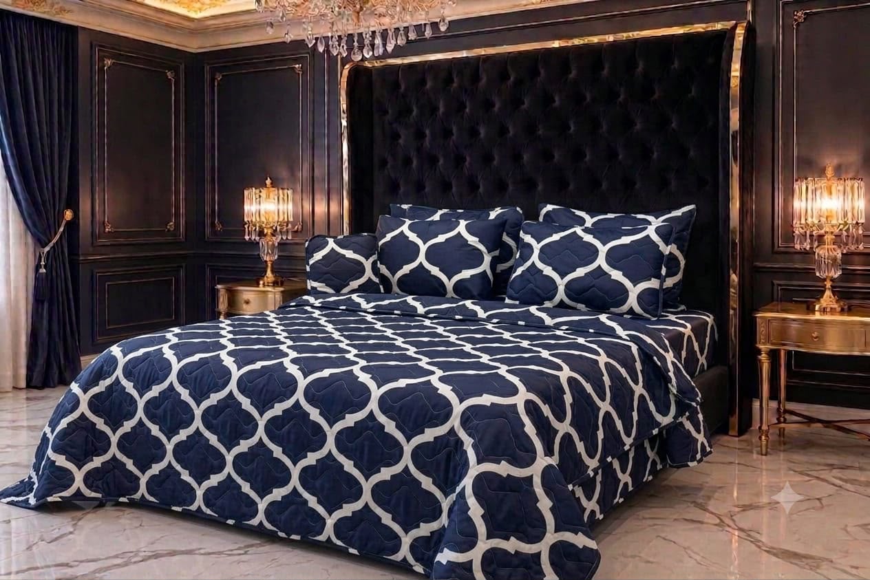 7Pc Printed Comforter Set