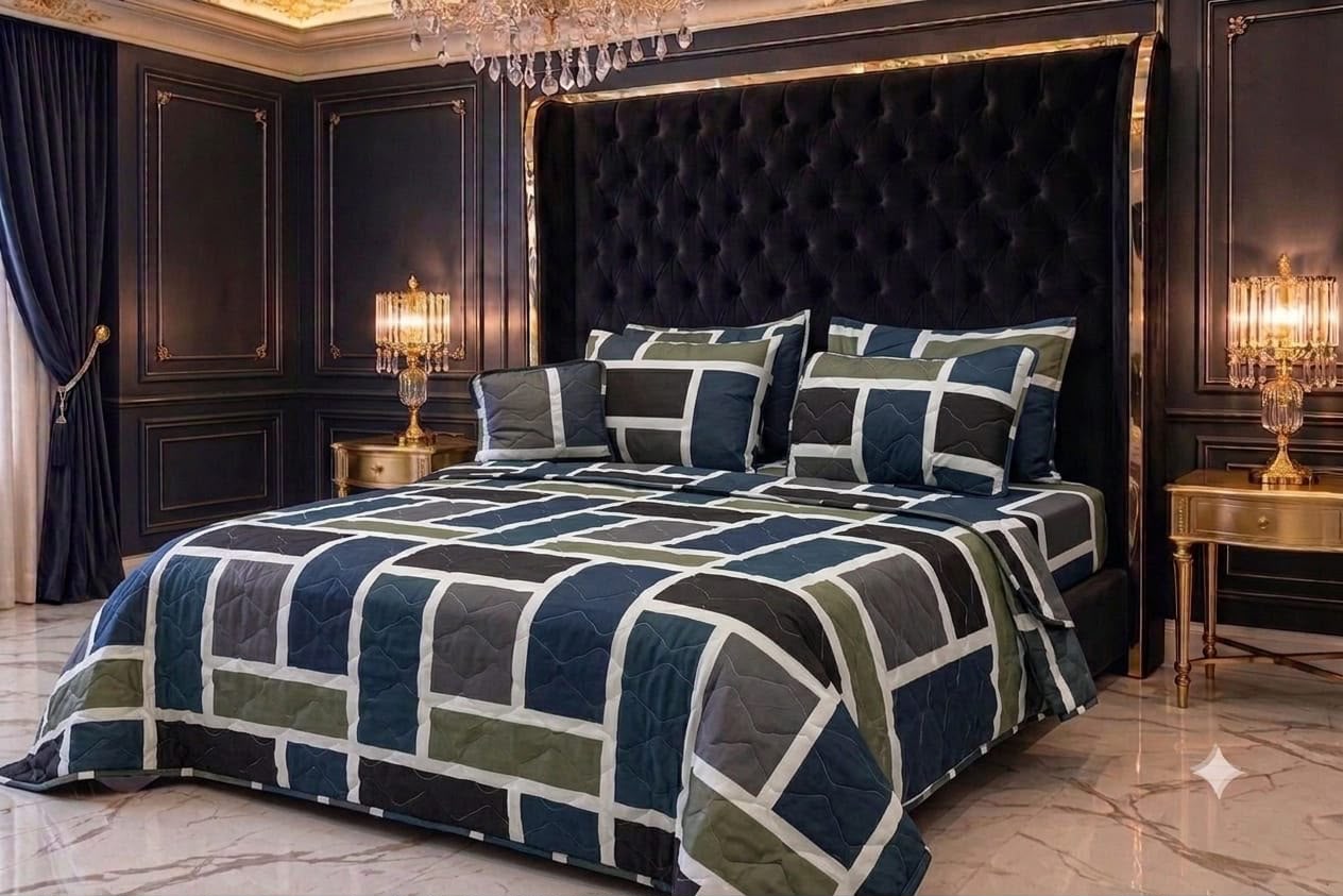 7Pc Printed Comforter Set