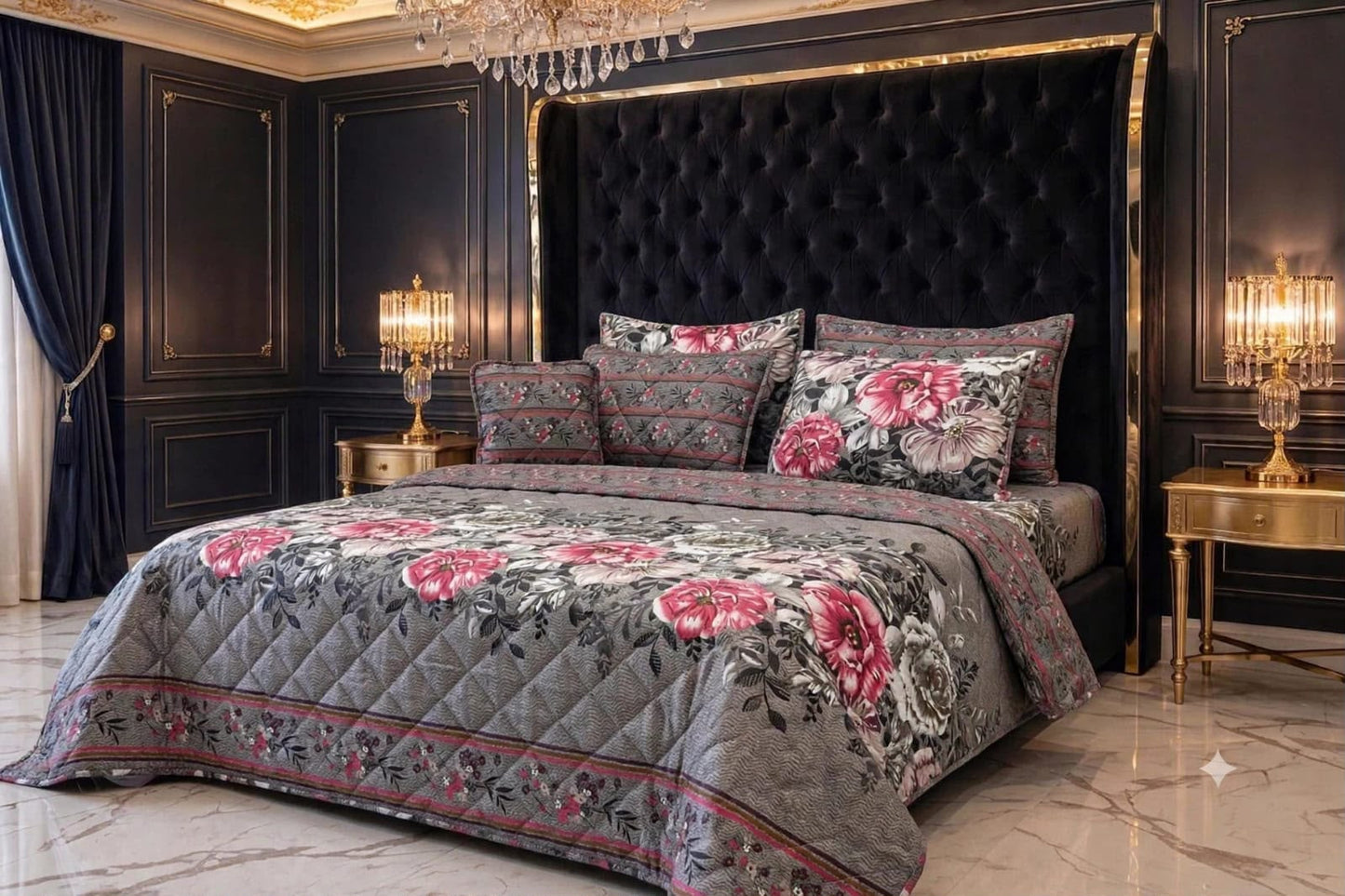 7Pc Printed Comforter Set
