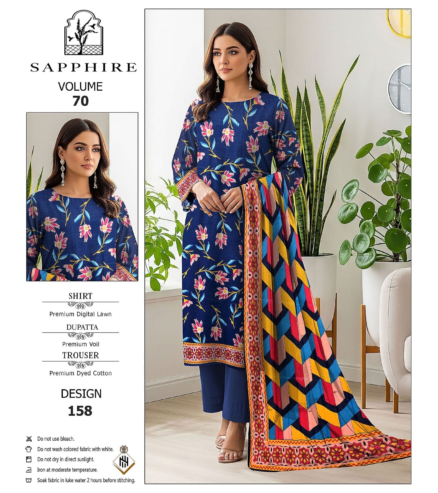 BRAND: SAPPHIRE Luxury Lawn 3PC
