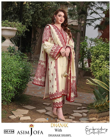 ASIM JOFA -Dhenak Embroidered