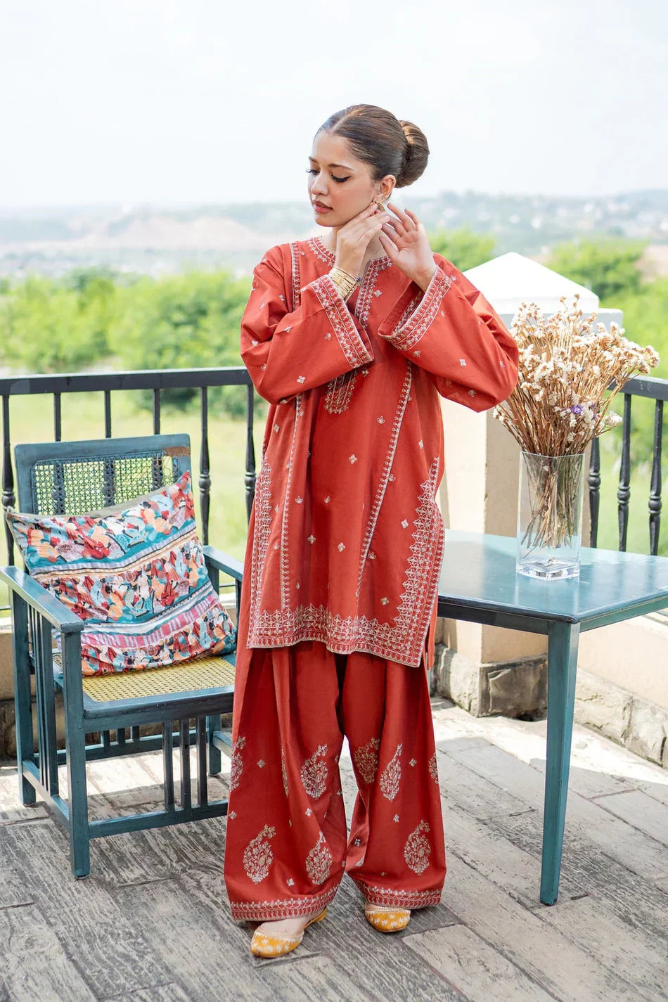 URGE 2-Piece Embroidered Lawn Suit |