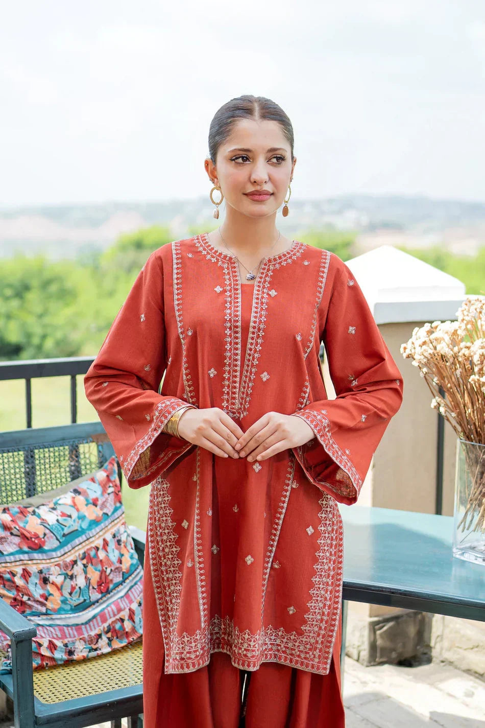 URGE 2-Piece Embroidered Lawn Suit |