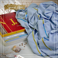 JUNAID JAMSHED - Baby Blue - ( Unstitched ) Shalwar Kameez ( Four Season )