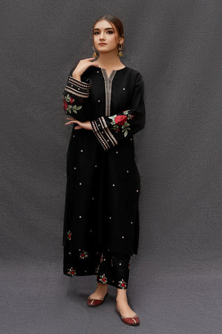 URGE -  – Luxury Embroidered 3-Piece in DHANAK UNSTICED