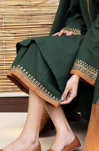 Asiling - Winter 3PC Dhanak Embroidered Shirt  -