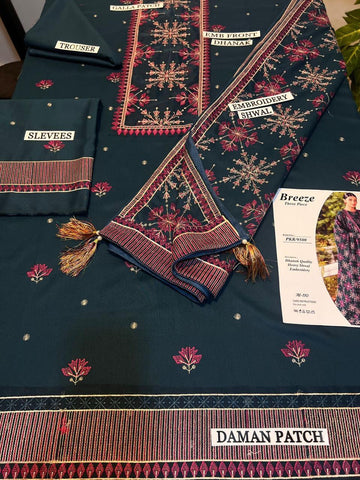 Fully Embroidered 3PC Dress With Heavy EMB Shawl - W3