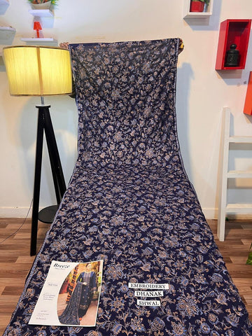 Fully Embroidered 3PC Dress With Heavy EMB Shawl - W5