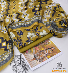 SAPPHIRE Luxury Digital Printed LAWN 3-PC