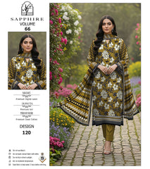 SAPPHIRE Luxury Digital Printed LAWN 3-PC
