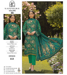 SAPPHIRE Luxury Digital Printed LAWN 3-PC