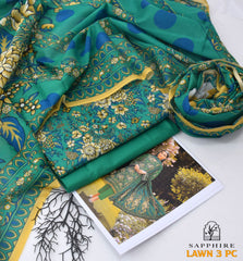 SAPPHIRE Luxury Digital Printed LAWN 3-PC