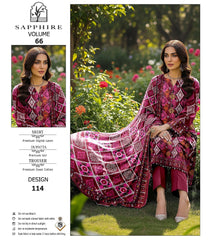 SAPPHIRE Luxury Digital Printed LAWN 3-PC