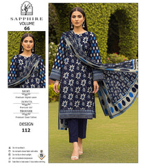 SAPPHIRE Luxury Digital Printed LAWN 3-PC