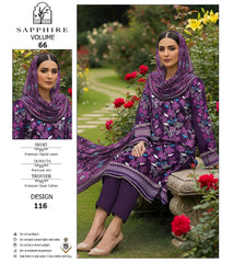 SAPPHIRE Luxury Digital Printed LAWN 3-PC