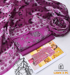 SAPPHIRE Luxury Digital Printed LAWN 3-PC
