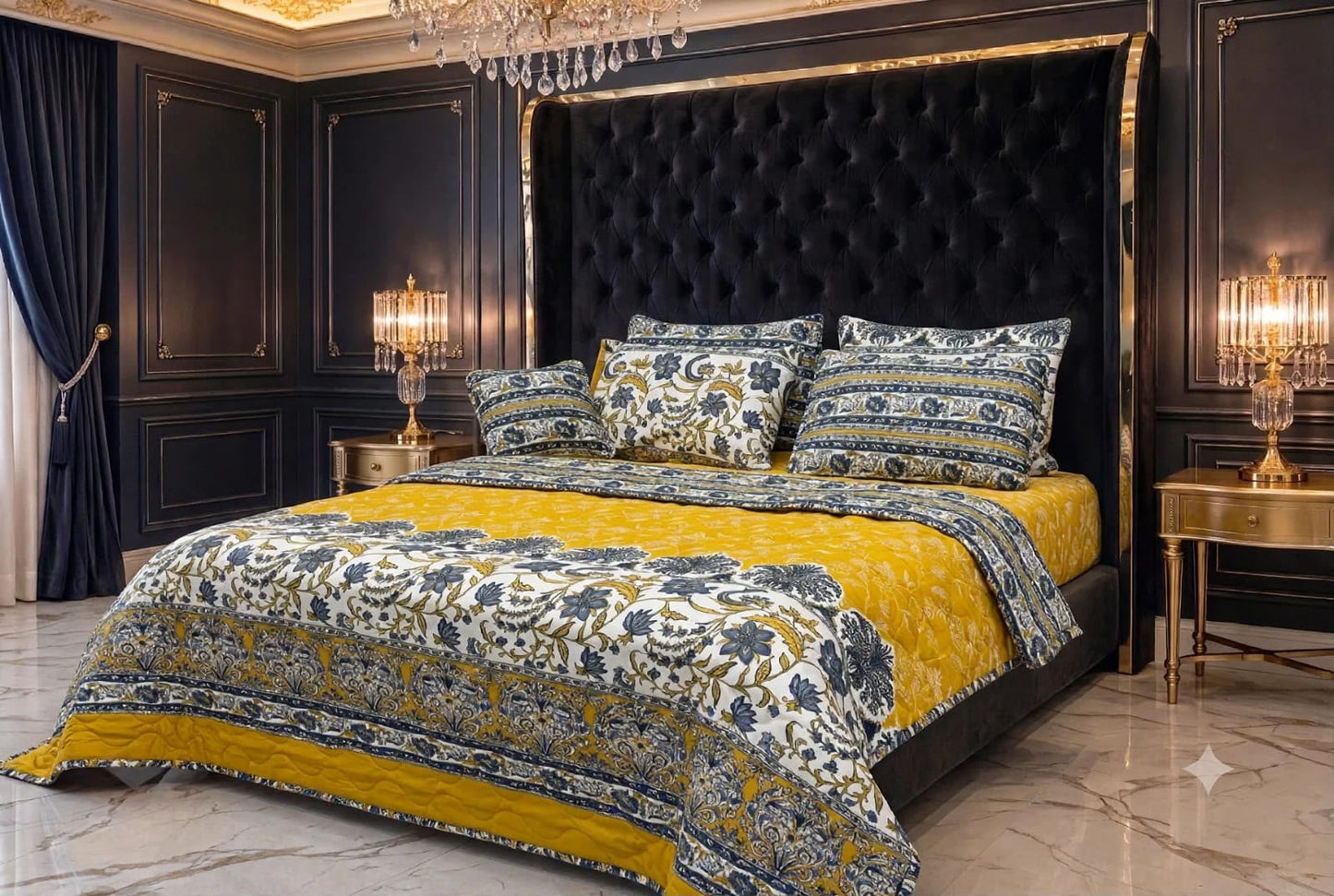 7Pc Printed Comforter Set