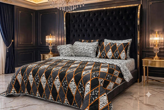 7Pc Printed Comforter Set