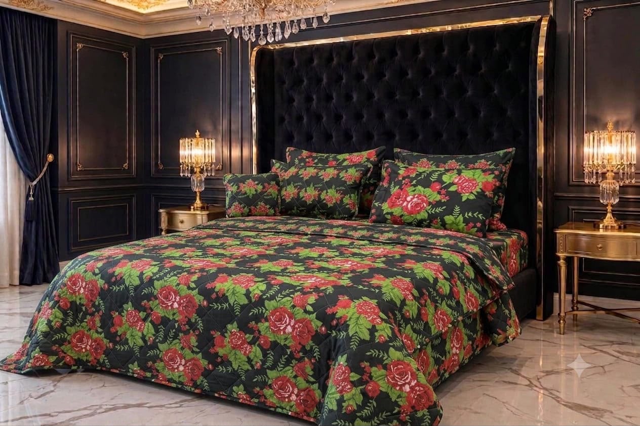 7Pc Printed Comforter Set