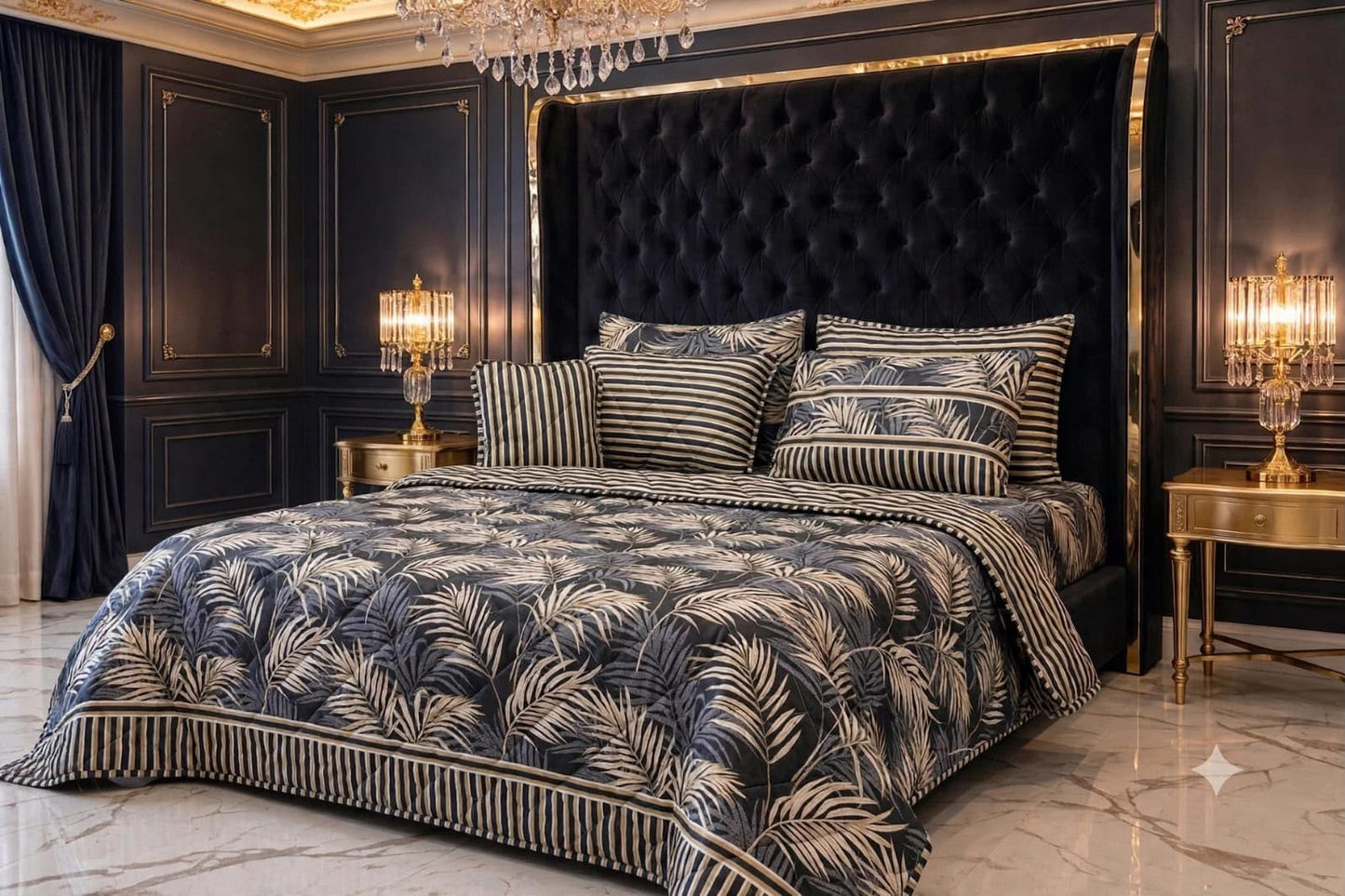 7Pc Printed Comforter Set