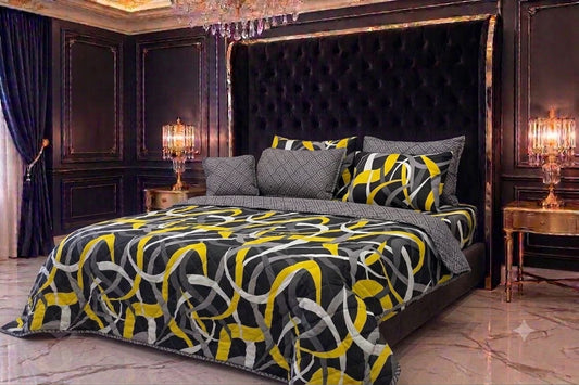 7Pc Printed Comforter Set