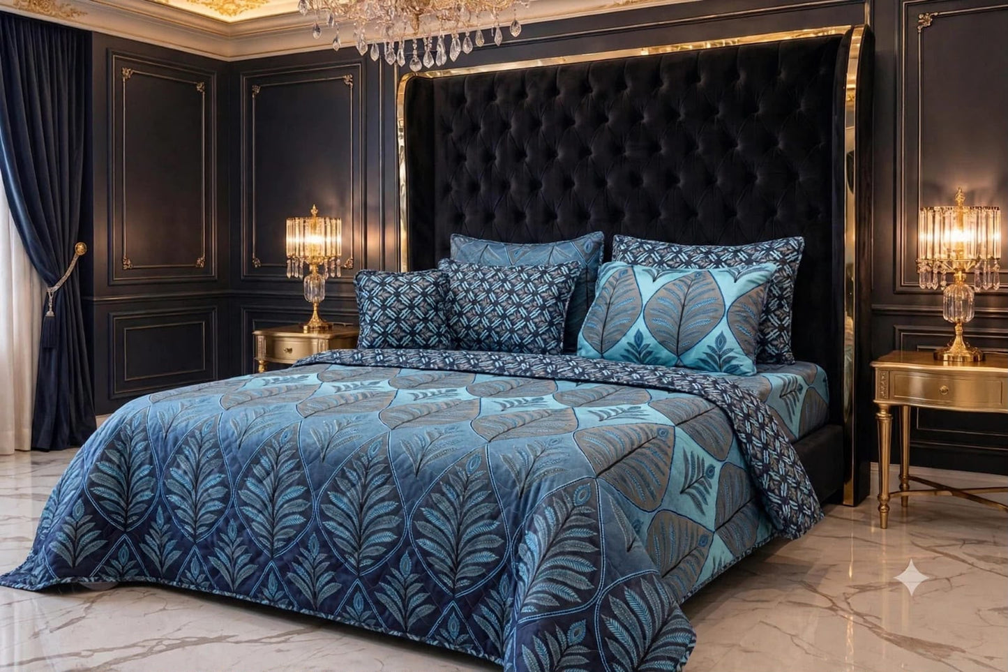 7Pc Printed Comforter Set