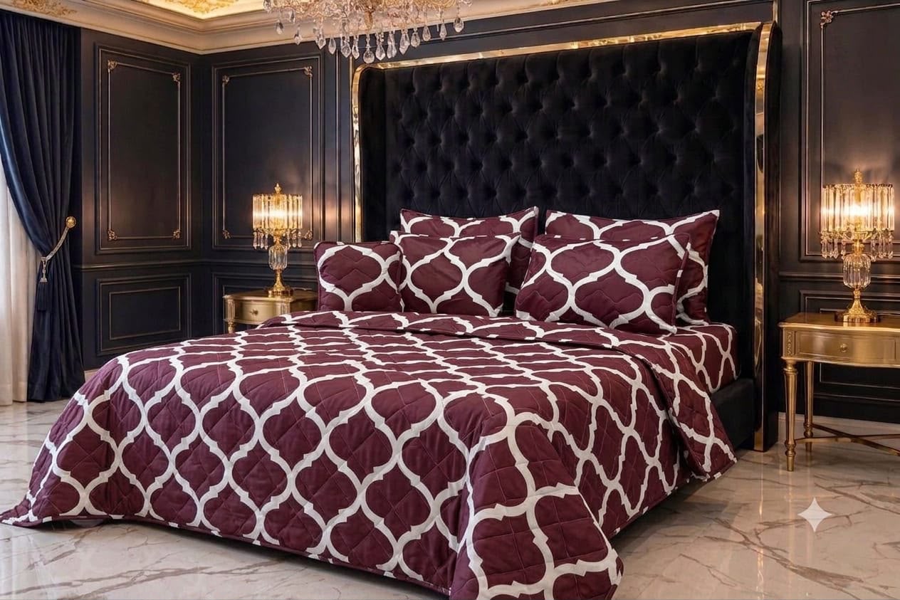 7Pc Printed Comforter Set