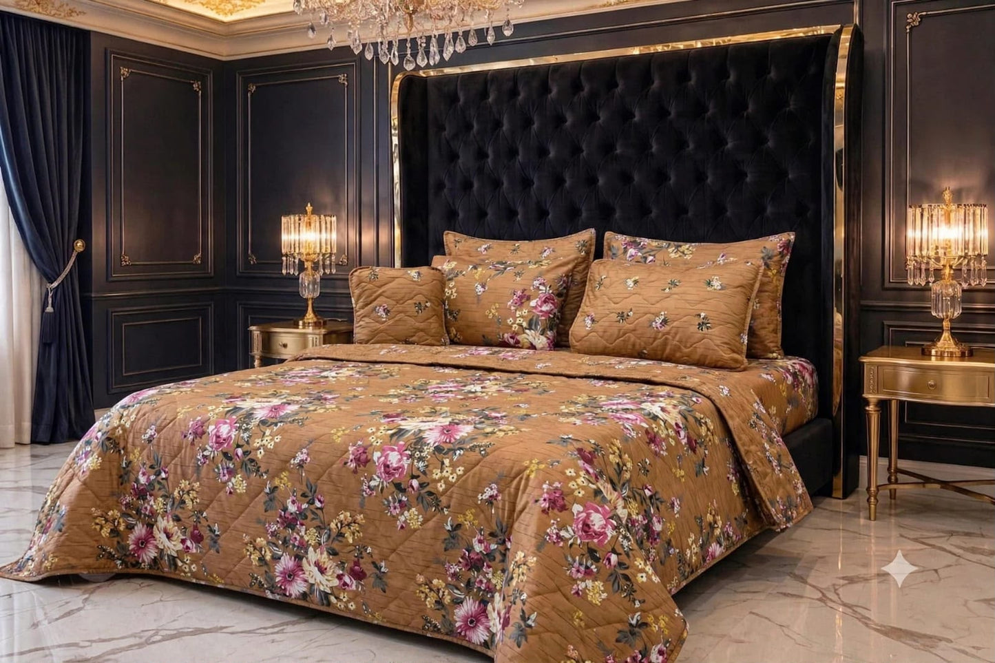 7Pc Printed Comforter Set
