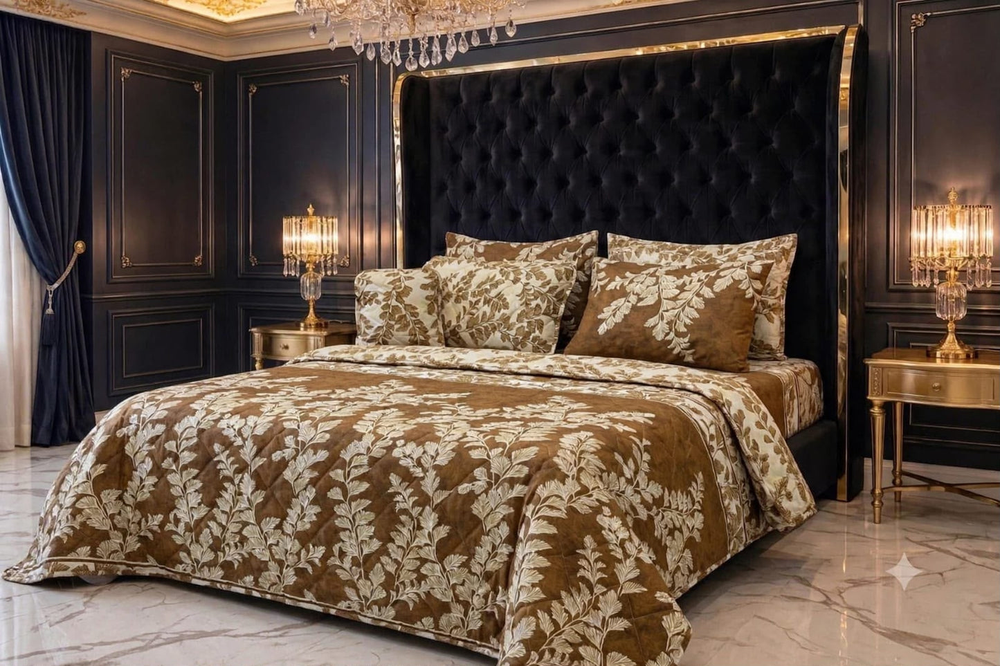 7Pc Printed Comforter Set