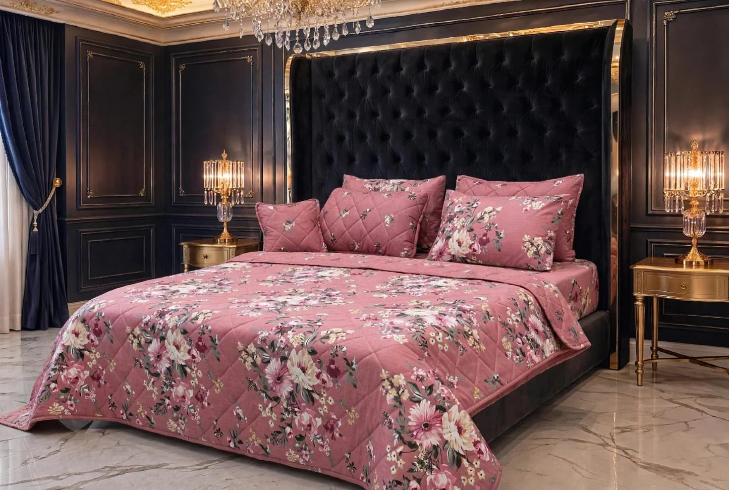 7Pc Printed Comforter Set