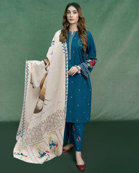 URGE -  – Luxury Embroidered 3-Piece in DHANAK UNSTICED