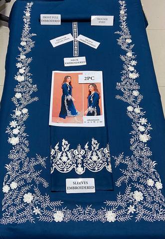 AZURE - 2 PIECE UNSTICED IN DHANAK