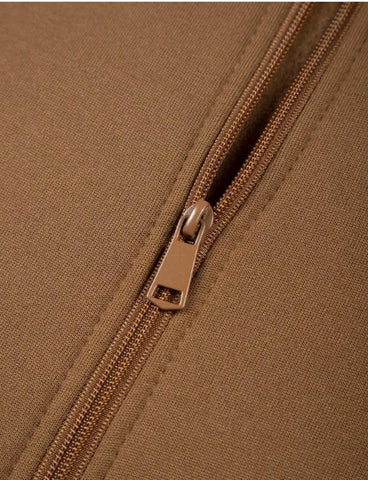 2pcs Men's Fleece Plain Zipper Track Suit