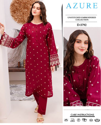 AZURE - 2 PIECE UNSTICED IN DHANAK