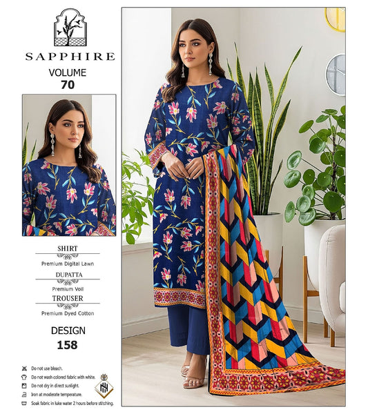 BRAND: SAPPHIRE Luxury Lawn 3PC