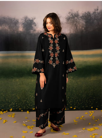 LEENA 2 PIECE UNSTICED IN DHANAK FT-02