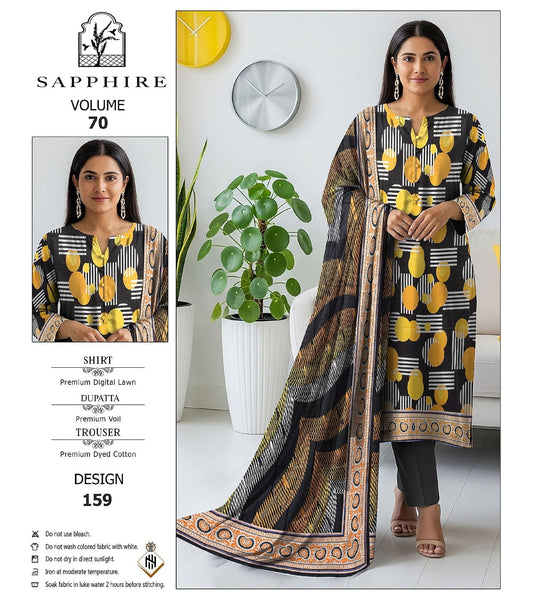 BRAND: SAPPHIRE Luxury Lawn 3PC