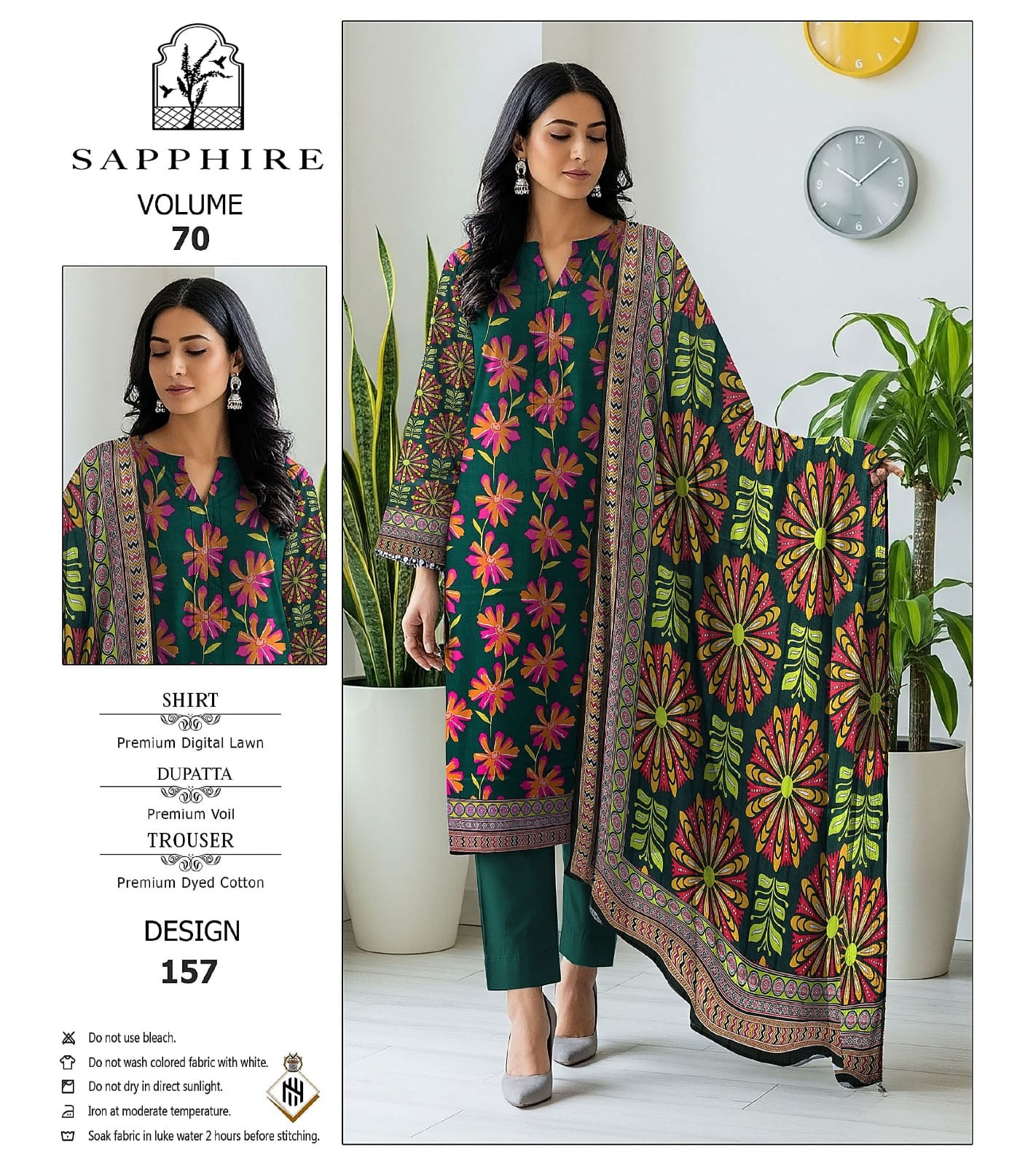 BRAND: SAPPHIRE Luxury Lawn 3PC