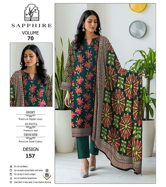 BRAND: SAPPHIRE Luxury Lawn 3PC