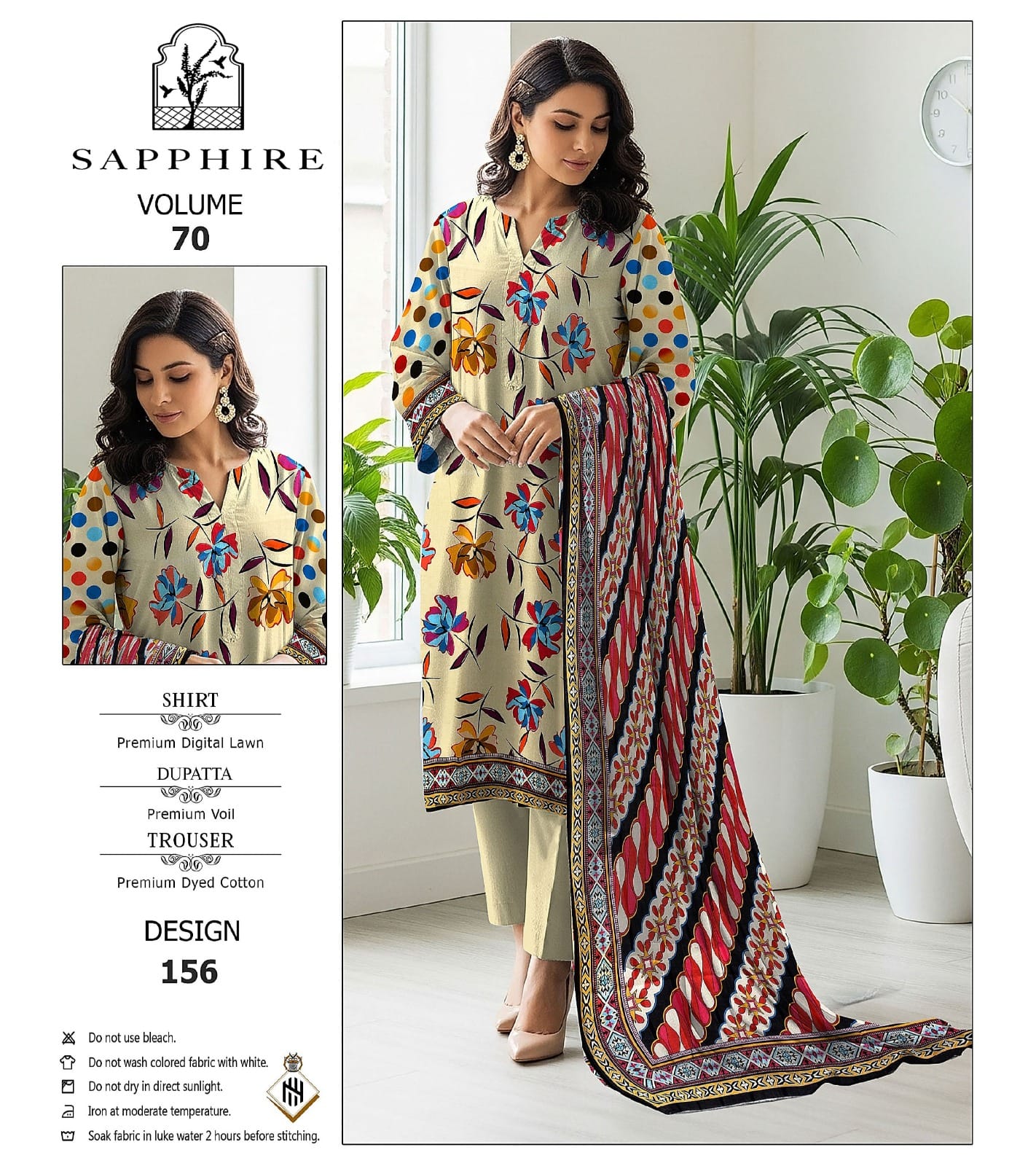 BRAND: SAPPHIRE Luxury Lawn 3PC