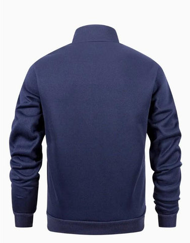 2pcs Men's Fleece Plain Zipper Track Suit