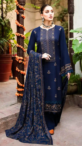 Fully Embroidered 3PC Dress With Heavy EMB Shawl - W5